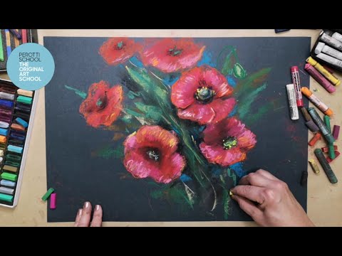 Видео: Рисуем маки // Мастер-класс по сухой пастели