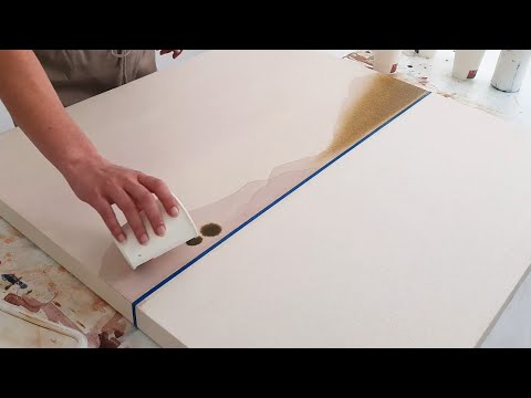 Видео: Используя НОВУЮ технику живописи, создаем этот горный пейзаж! / Абстрактное искусство