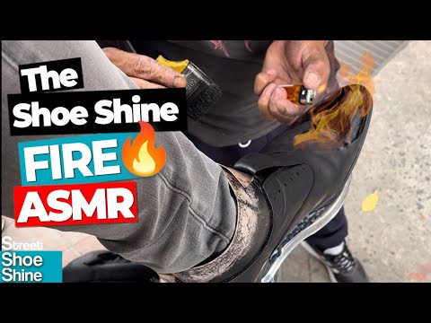 Видео: Растопите чернила на моей обуви 😮🔥 ЛУЧШАЯ АСМР-чистка обуви Огненное ЗЕРКАЛО #asmr #shoeshine