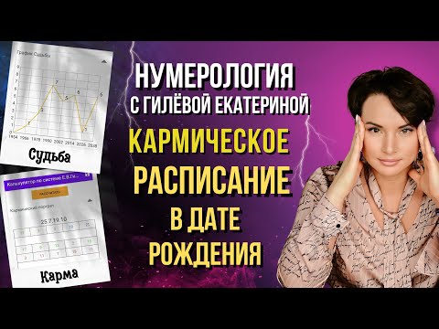 Видео: Кармическое расписание/ График/ Критические точки в дате рождения/ Нумеролог Гилёва Екатерина