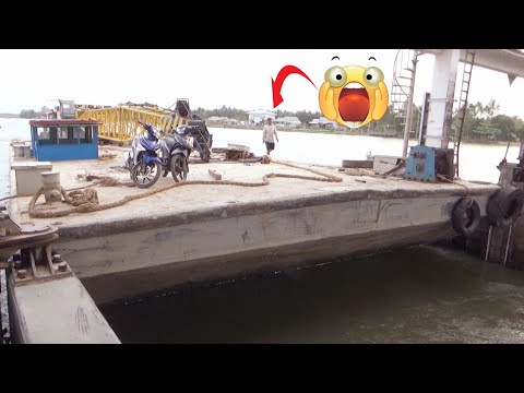 Видео: [757] Гигантская баржа застряла у ворот плотины, это было слишком драматично