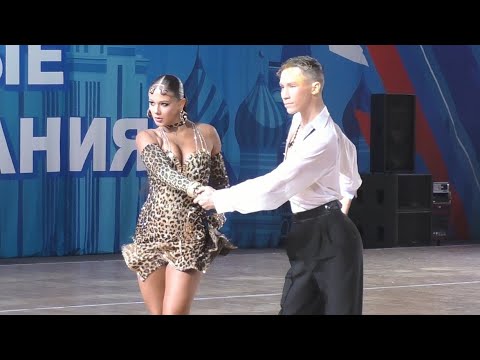 Видео: Ча-ча-ча Безик = Чемпионат Москвы 2024 = Молодежь, латина = Часть 1