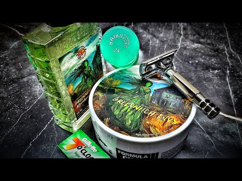 Видео: Бритье! Yaqi "Thot" - Gillette "7o'clock" - Yaqi - PAA "Greenwich Envy"