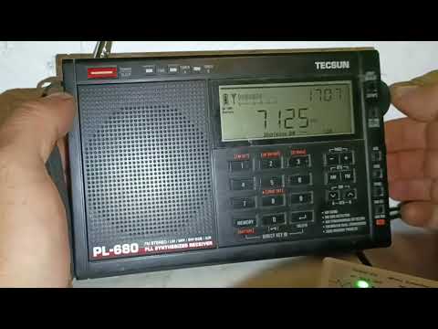 Видео: на даче. всеволновый радиоприемник TECSUN PL-680 антенна MLA-30+ высокая мачта вдали от помех
