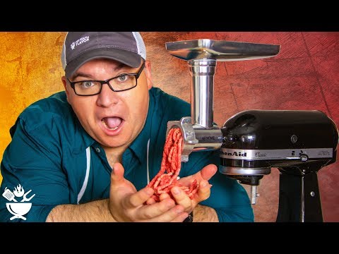 Видео: Насадка-мясорубка для миксера Kitchenaid