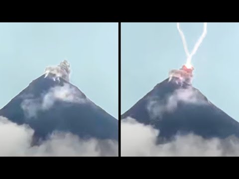 Видео: Мощные Извержения Вулканов, Снятые На Видео