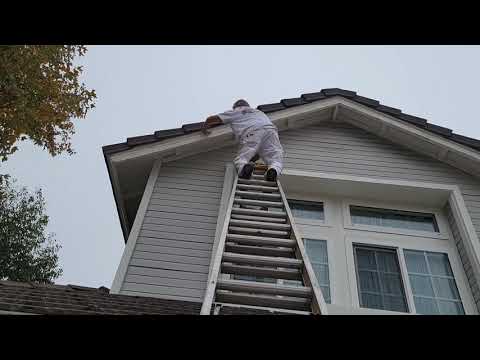 Видео: Лестница, труднодоступные места, а также покраска дома, некоторые методы и приемы для маляров.