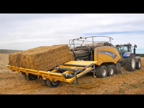 Видео: Валкование, прессование соломы / 2X NEW HOLLAND T7060 + NH BIGBALER 1290+ / 2X NEW HOLLAND TD5.90...