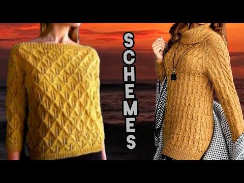 Видео: Обалденные свитера со схемами вязания. Awesome sweaters with knitting patterns.