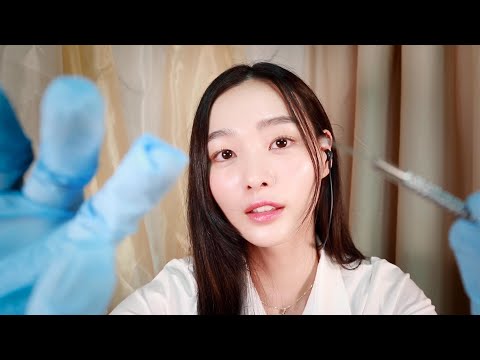 Видео: ASMR(Sub) Дерматология Экструзия и уход за кожей