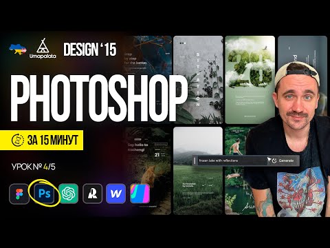 Видео: PHOTOSHOP за 15 минут| Design 15. Урок №4/5