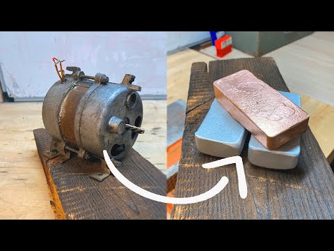 Видео: Переработал мотор в алюминиевые и медные слитки. Аффинаж