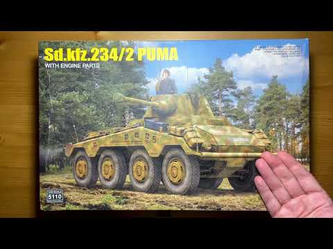 Видео: (Обзор на модель) Sd.Kfz.234/2 PUMA with Engine Parts от Rye Field Model арт. RM-5110