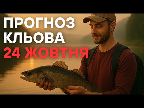 Видео: Прогноз кльова на 24 жовтня 2025 | Календар рибалки