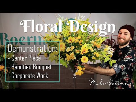 Видео: Создание мероприятий/свадьб, больших букетов и композиций для столов от Майка Боэрмы (демонстраци...