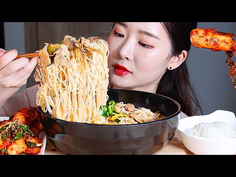 Видео: Мисо суп с лапшой ASMR Mukbang Eating Show
