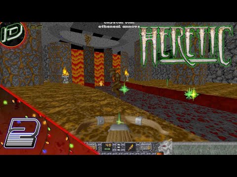Видео: Heretic 1994 PC Прохождение без комментариев - Часть 2