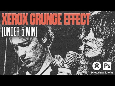 Видео: Эффект гранжа XEROX в Photoshop (БЫСТРО И ЛЕГКО)