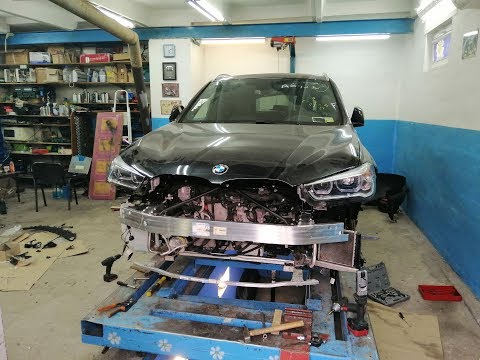 Видео: BMW X1.  Работа с алюминиевыми деталями. Сборка авто в кучу.