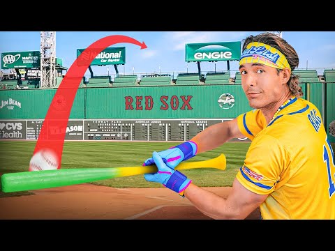 Видео: Я попытался сделать хоумран ПОВЕРХ Зеленого Монстра на стадионе Фенуэй Парк!
