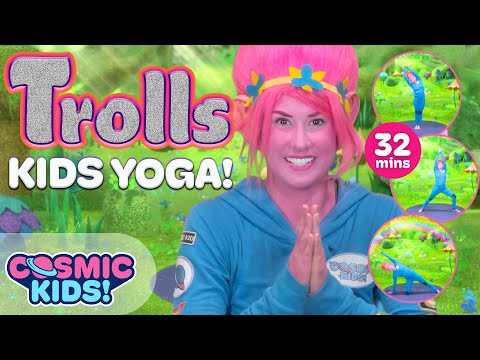 Видео: Тролли | Космическое детское йога-приключение! 🍄 Тролли Видео для Детей