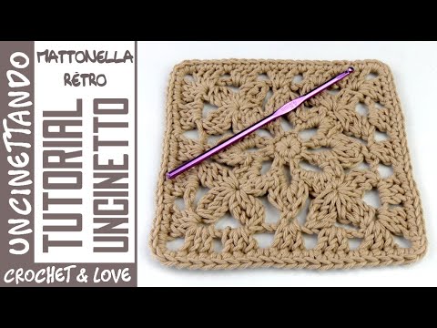 Видео: Квадрат с цветком в центре крючком — пошаговое руководство