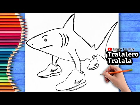 Видео: Рисуем ТРАЛАЛЕРО ТРАЛАЛА 💙 Простое пошаговое руководство для детей