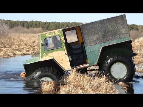 Видео: Вездеход "Сибиряк" Тобольск (Russian floating Homemade 4x4 Buggy Swamp "SIBER")