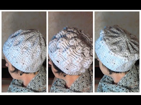 Видео: Вязаная шапка для женщин 50+ Три шапки в одной