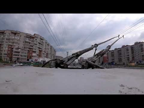 Видео: Вид на штанги троллейбуса. Чебоксары. Trolley poles.