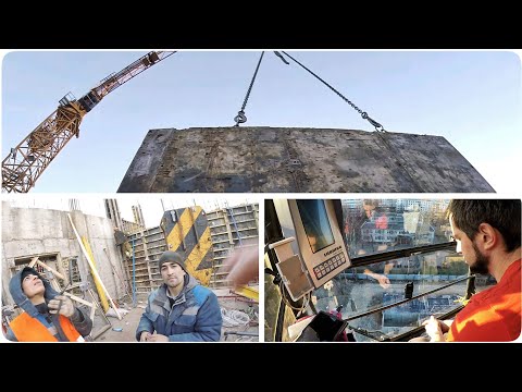 Видео: Крановщик.  Работа крановщика глазами стропальщика. The work of a crane operator.