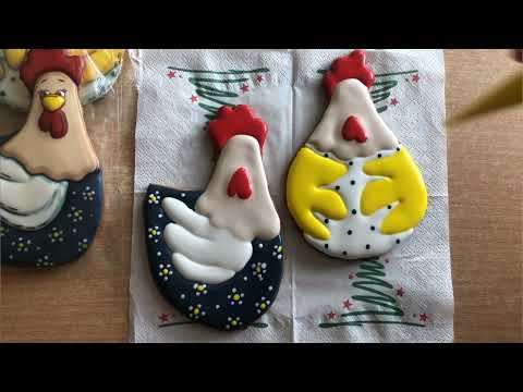 Видео: Урок пряник курочка от Татьяны Кононовой. Пасхальный пряник