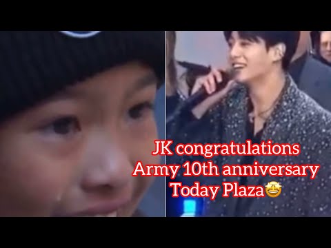 Видео: Чонгук поздравил малышку с 10 летием на TODAY PLAZA 🎉👏#jungkook #jklittlegirlconcert #bts #superjk