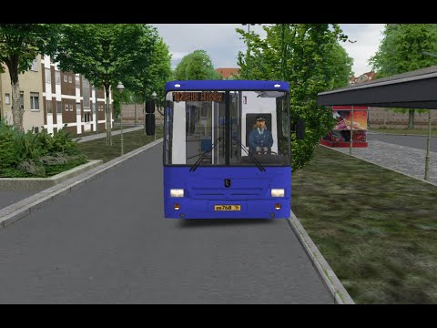 Видео: Omsi 2. Большая деревня. Маршрут 102 "Автовокзал-Васино пригород" НеФАЗ 5299.20.32