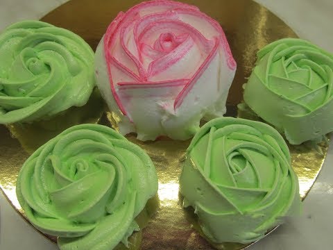 Видео: Розы из Белкового крема. Как сделать розы из крема.Кремовые цветы.Как пользоваться насадкой роза.