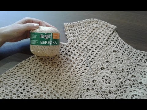 Видео: Платье крючком. Часть 11. Имитация вшивного рукава крючком.