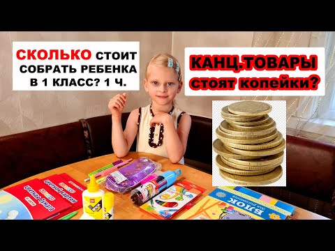 Видео: Сколько стоит собрать ребенка в школу?! Покупка канцелярии и др. Покупки в 1 класс на 1 сентября.