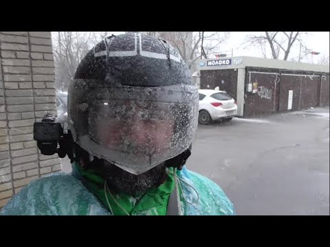 Видео: Погода помешала Яндекс Еда на электровелосипеде White Siberia