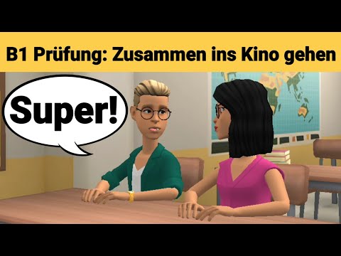 Видео: Устный экзамен по немецкому языку B1 | Планируйте что-нибудь вместе/диалог. Часть 3: Кино