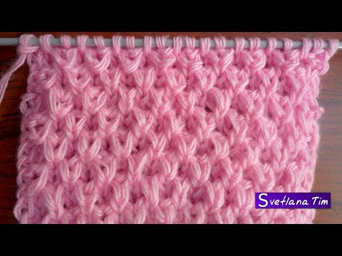 Видео: Необычный УЗОР ЖЕМЧУЖНЫЙ или РИС в 3D. ВЯЗАНИЕ СПИЦАМИ