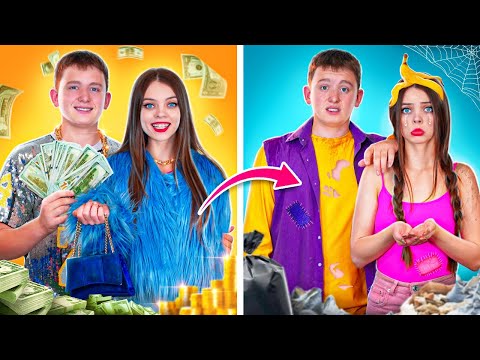 Видео: Миллионеры Стали Гига Бедными! Богатый Парень Влюбился В Бедную Девушку!