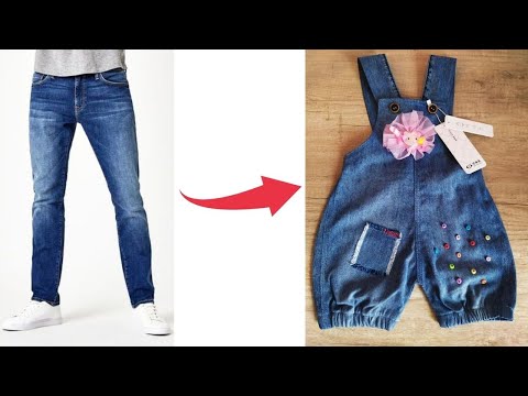 Видео: Jinsi shimdan sarafan tikish. Превратить джинсы в сарафан👖