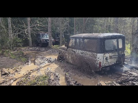 Видео: OffRoadKNG Уаз 469,LR Discovery 1,Уаз Патриот,Уаз Хантер, дорога на маяк Пихлисаар