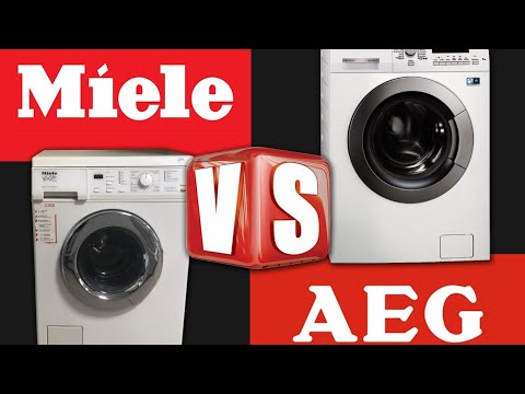 Видео: Miele против AEG. Стиральные машины. Waschmaschine Miele gegen AEG.