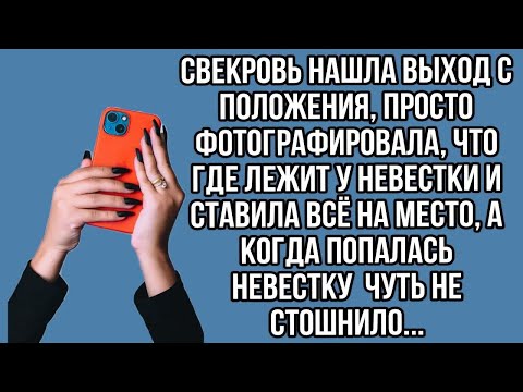 Видео: свекровь нашла выход из положения, просто фотографировала, что где лежит у невестки и ставила всё...