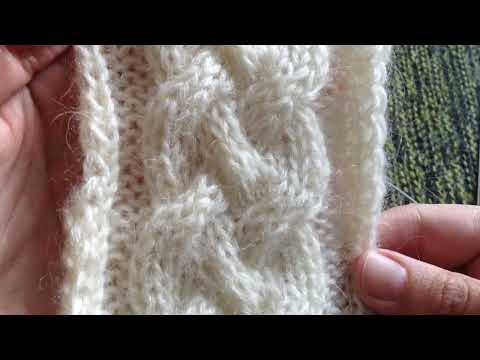 Видео: УЗОР КОСЫ СПИЦАМИ! СХЕМЫ И ОПИСАНИЕ. УЗОРЫ СПИЦАМИ