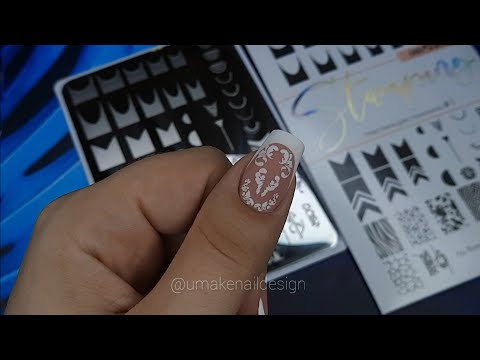 Видео: Френч без проблем БЫСТРО. Стемпинг пластина Parisnail stamping 01