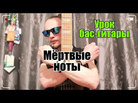 Видео: Бас-гитара уроки Мертвые ноты Перкуссивный элемент игры на бас-гитаре