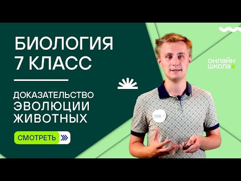 Видео: Доказательство эволюции животных. Видеоурок Х. Биология 7 класс