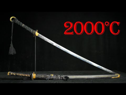 Видео: Cоздание самого острого дуэтного катаны при температуре ниже 2000°C с 240 слоями дамасской стали